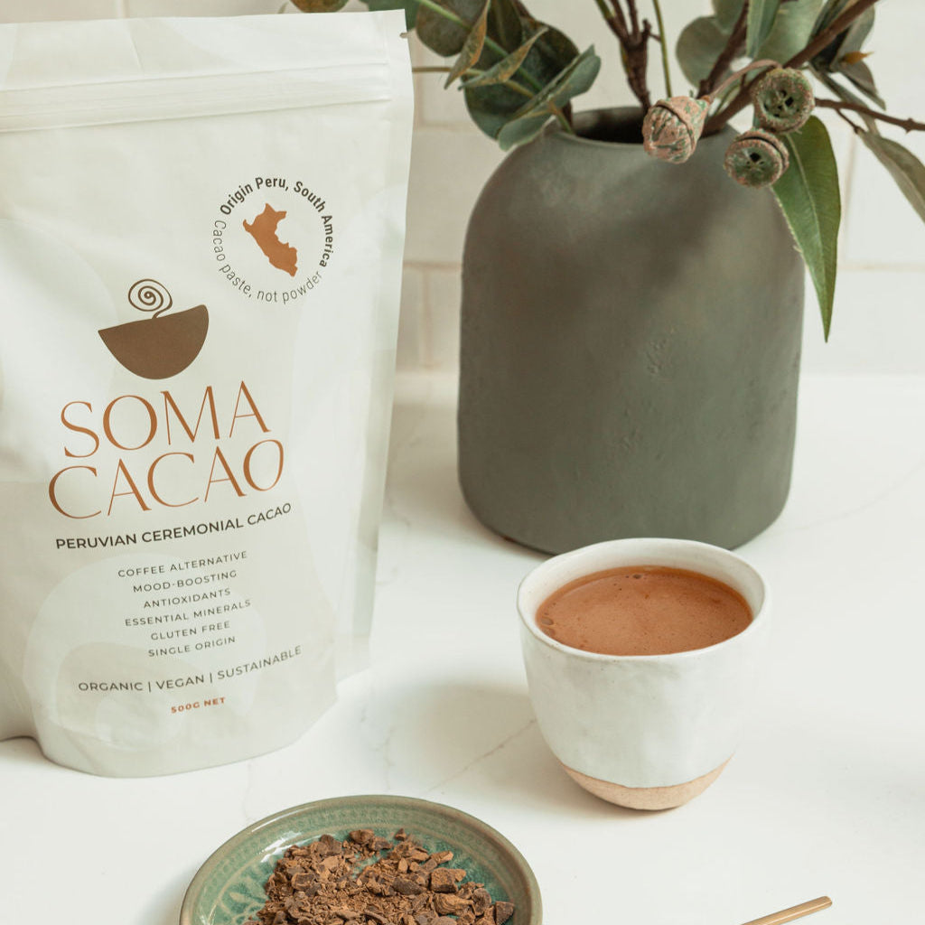 How Much Caffeine is in Soma Cacao vs coffee?