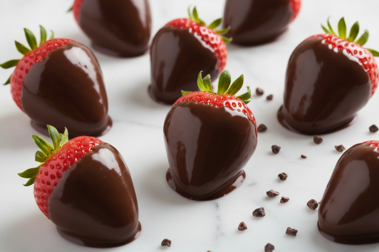 Chocolate-Dipped Strawberries with Ceremonial Cacao